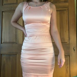 Blush bodycon dress